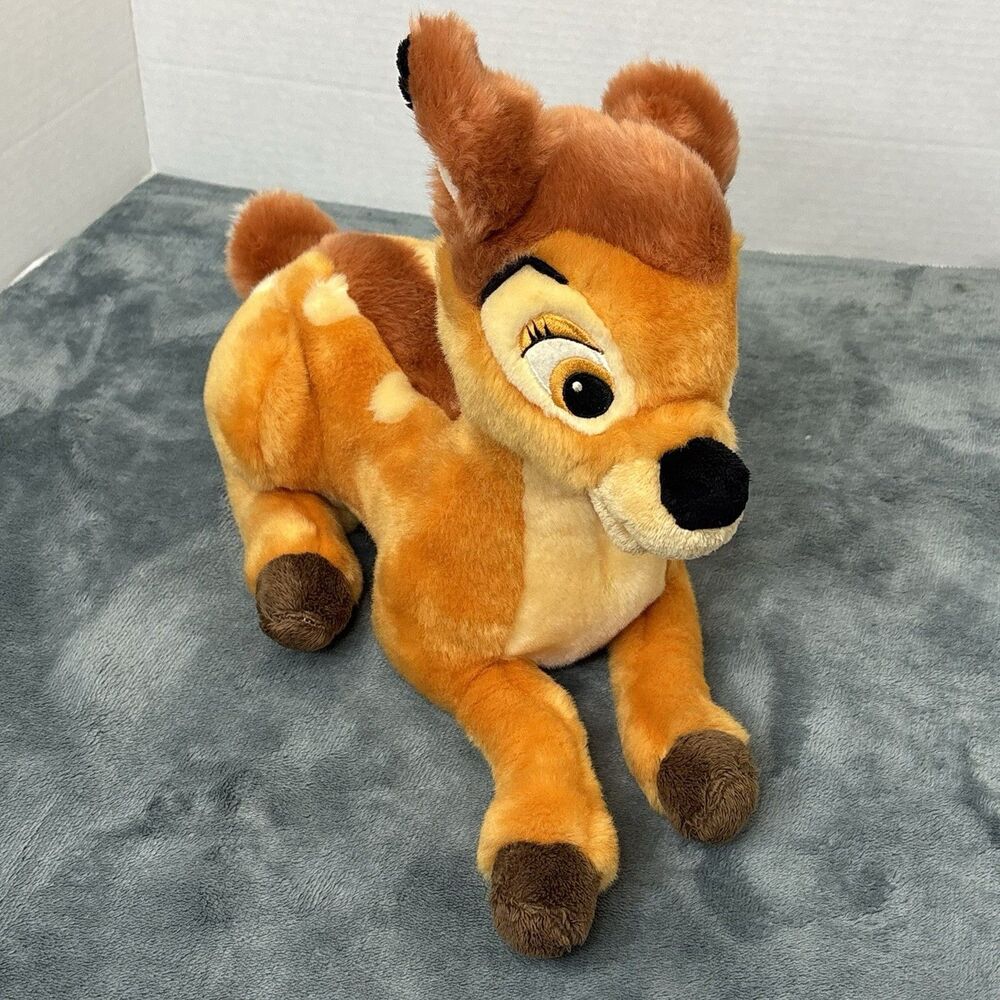 Disney Store Authentic Exclusive Bambi Deer Sitting Plush Stuffed Animal